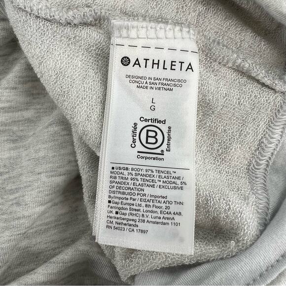 Athleta Pranayama Restore Wrap light heather gray sz L - Picture 7 of 9